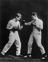 Eddie Eagan sparring.